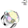 Titanium Top top round zirconia prong setting Internally Threaded
