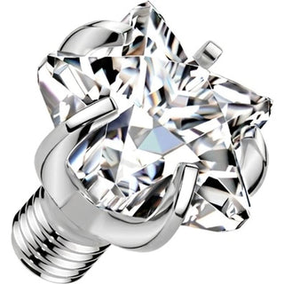 Titanium Top top star zirconia prong setting Internally Threaded