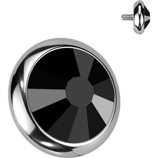 Titanium Top top round zirconia bezel setting Internally Threaded