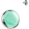 Titanium top natural stone bezel setting Internally Threaded