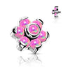 Titanium Top Top Flower Opal Internally Threaded