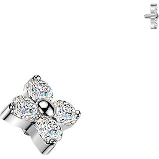 Titanium Top Top 4 Zirconia Flower Internally Threaded