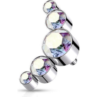 Titanium Top top 5 zirconias bezel setting Internally Threaded
