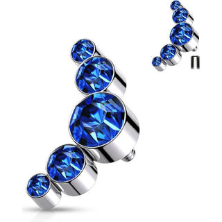 Titanium Top top 5 zirconias bezel setting Internally Threaded
