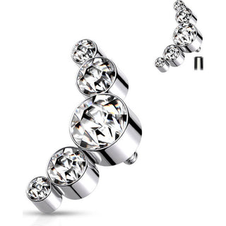 Titanium Top top 5 zirconias bezel setting Internally Threaded