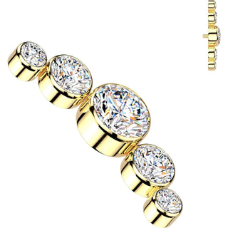 Titanium Top top 5 zirconias bezel setting Internally Threaded