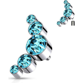 Titanium Top top 5 zirconias bezel setting Internally Threaded
