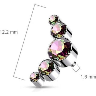 Titanium Top top 5 zirconias bezel setting Internally Threaded