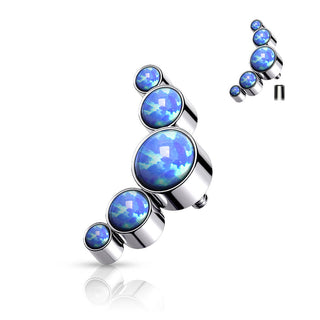 Titanium Top top 5 opals bezel setting Internally Threaded
