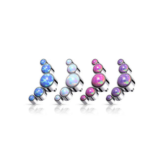 Titanium Top top 5 opals bezel setting Internally Threaded