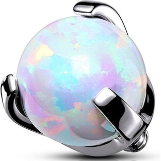 Titanium Top to ball opal claw setting Internally Threaded