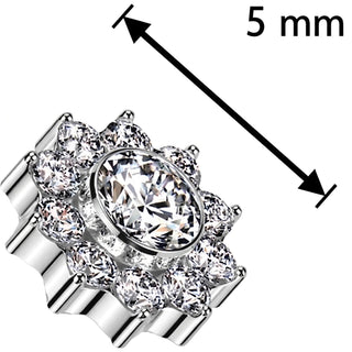 Titanium Top top flower zirconia Internally Threaded