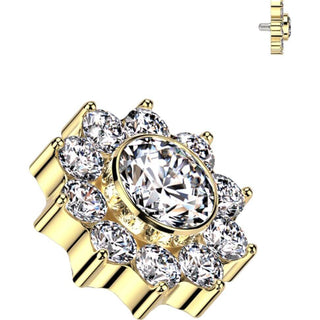 Titanium Top top flower zirconia Internally Threaded