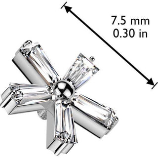 Titanium top flower zirconia Internally Threaded