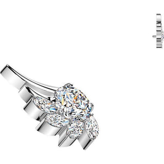 Titanium Top top angel wing zirconia Internally Threaded