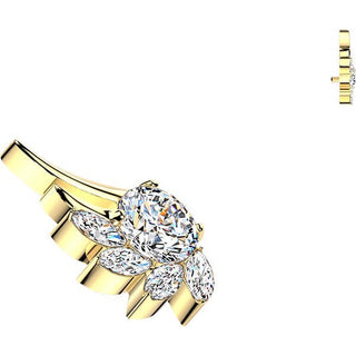 Titanium Top top angel wing zirconia Internally Threaded