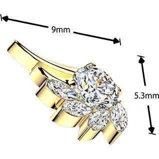 Titanium Top top angel wing zirconia Internally Threaded