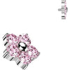 Titanium top 5 cubic zirconia flower Internally Threaded