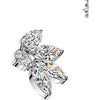 Titanium top 4 marquise cubic zirconia fan with round cubic zirconia Internally Threaded