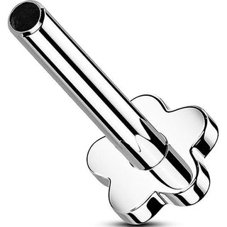 Titanium Base labret bar flat back flower base Push-In