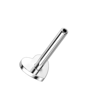 Titanium Base labret base heart flat back Push-In