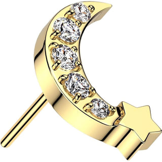 Top moon star zirconia Push-In