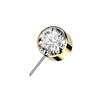 Titanium Top top ball zirconia bezel setting Push-In