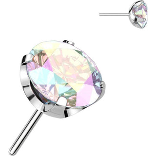 Titanium Top top round zirconia claw setting Push-In