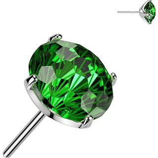 Titanium top zirconia prong setting Push-In