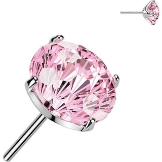Titanium top zirconia prong setting Push-In