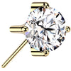Titanium Top top prong setting zirconia Push-In