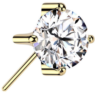 Titanium Top top prong setting zirconia Push-In
