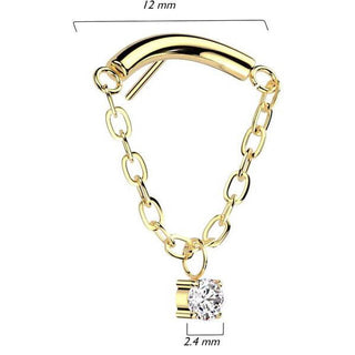 Titanium Top top chain with zirconia Push-In