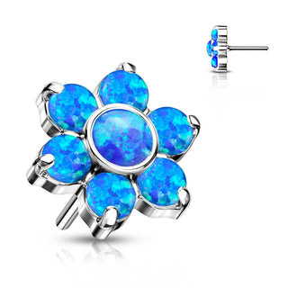 Titan Top Blume Opal Silber Push-In