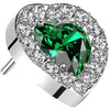 Titanium Top Heart Zirconia Push-In