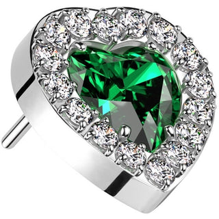 Titanium Top Heart Zirconia Push-In