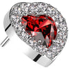 Titanium Top Heart Zirconia Push-In