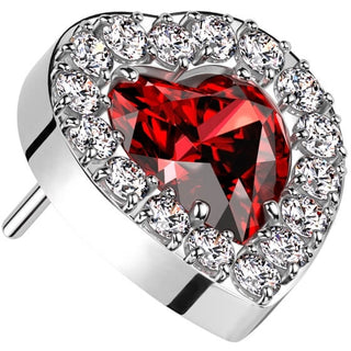 Titanium Top Heart Zirconia Push-In