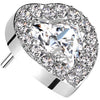 Titanium Top Heart Zirconia Push-In
