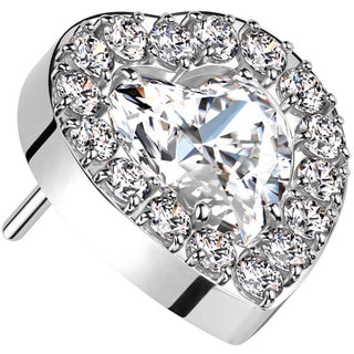 Titanium Top Heart Zirconia Push-In