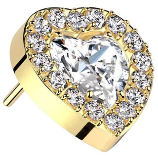 Titanium Top Heart Zirconia Push-In