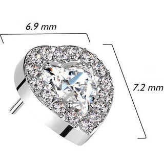 Titanium Top Heart Zirconia Push-In