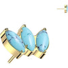 Titanium Top top natural stone marquise cut Push-In