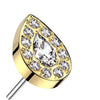 Titanium Top top teardrop zirconia Push-In
