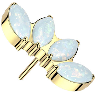 Titan Marquise Schliff Opal Push-In