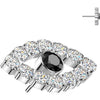 Titanium top cnc set cubic zirconia all seeing eye Push-In