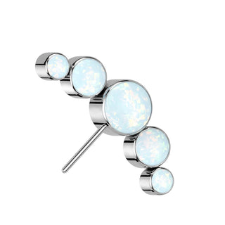 Top top 5 opals bezel setting Push-In