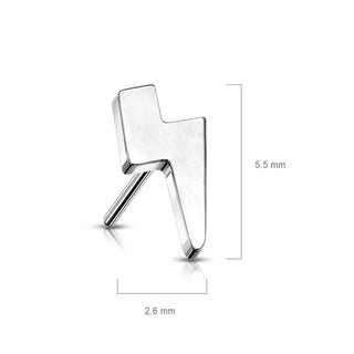 Titanium Top top flat lightening bolt Push-In