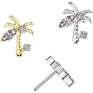 Titanium Top palm tree zirconia Push-In