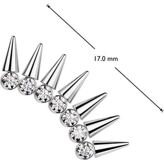 Titanium Top spikes zirconia Push-In